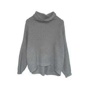 Torrid Cowl Neck Sweater Size 1X-2X Grey Cape Style